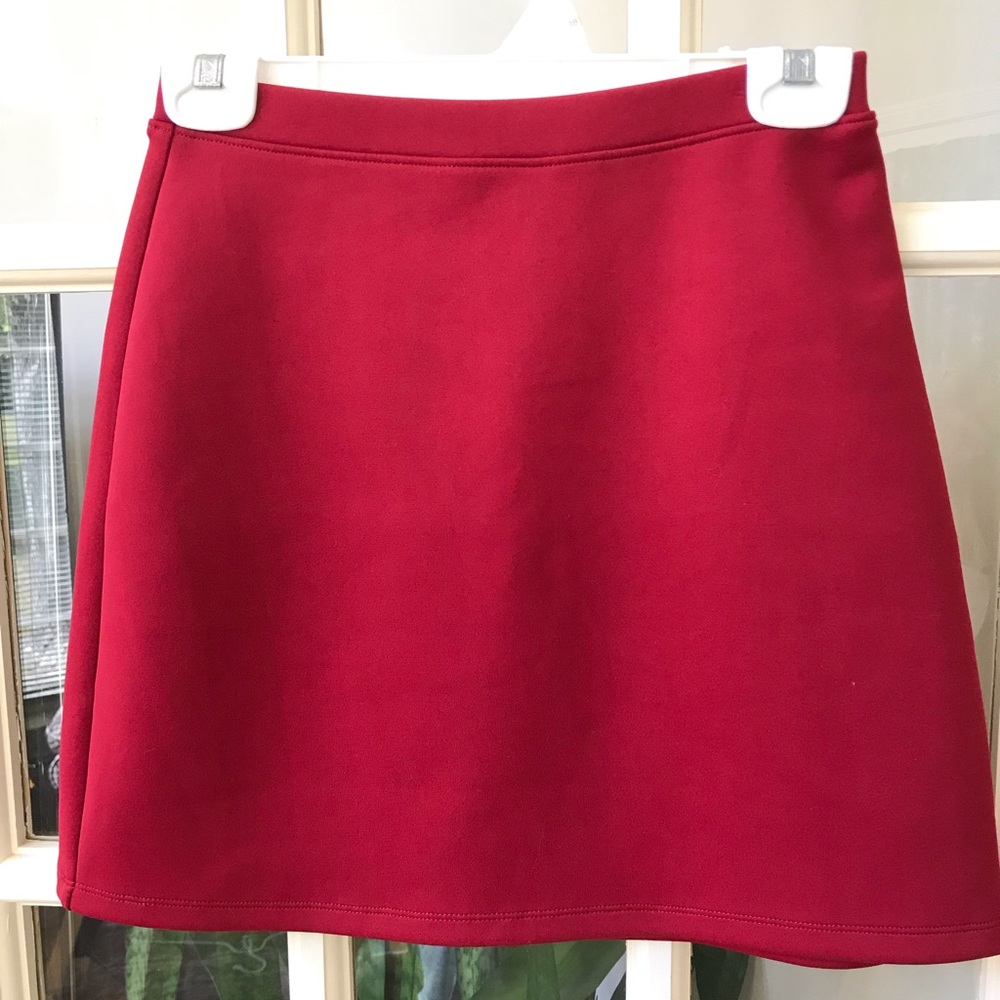 Express Vibrant Red Mini Skirt